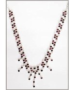 Necklace made with Silver and Garnet - $1,001.35 MXN