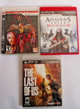 3 Count PS 3 Soul calibur IV,Assassins Creed Brotherhood,The Last of Us ... - £14.78 GBP