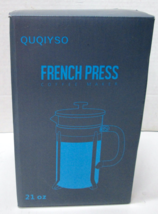 QUQIYSO French Press Coffee Maker 21oz, Copper &amp; Borosilicate Glass - $18.99