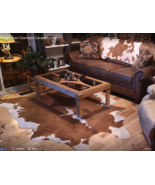 New Cowhide Rug Hereford Cow Hide Skin Leather Rug - Average Size 6X6 feet - $202.70 CAD