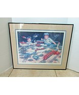 ANGELA TROTTA THOMAS FRAMED PRINT LOST IN SPACE LIONEL TRAINS LTD ED SIGNED - £106.84 GBP