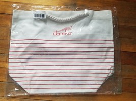 Dansko Canvas Tote Bag Purse White Red Stripe Rope Handle 19x15 New - £8.99 GBP