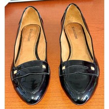 Naturalizer Women&#39;s Flat Black Shiny Slip On Shoes Size 8.5 N - $16.80