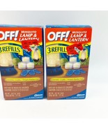 TWO New OFF! Lamp &amp; Lantern Refill Candles Backyard Summer 3 Candles 3 P... - £34.63 GBP