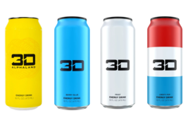 3D Energy Drink 4 Flavor Variety Pack 3 Cans of Each Flavor 12 Cans Total  - £31.92 GBP