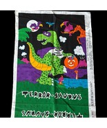 Halloween Trick or Treat Bag Cut N Sew Fabric Glow in the Dark Dinosaur ... - $222.18 MXN
