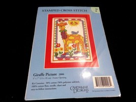 GIRAFFE Cartoon Stamped Cross Stitch kit Cadamar Designs NEW 5″ x 7″ Pic... - $12.86