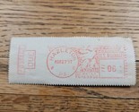 US Mail Post Meter Stamp Hazleton Pennsylvania 1957 Cutout USPS - £2.96 GBP