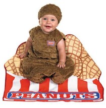 Fuzzys By Disguise - Little Peanut Infant Costume - 0 to 6 Months Brown ... - $18.09