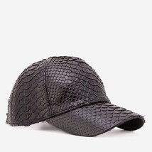 Boss Black Python Leather Cap image 7