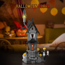 Halloween Building Blocks Set for Jack and Sally Haunted House with Light Gift - £29.86 GBP