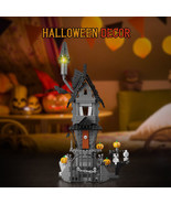 Halloween Building Blocks Set for Jack and Sally Haunted House with Ligh... - £29.38 GBP
