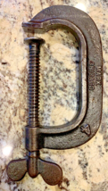 VTG. Mark Chicago Cast Iron Heavy Duty C Clamp 4&quot; Max. [e-12] - $12.50
