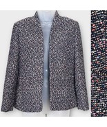 J. CREW Going Out Jacket Blazer Navy Pink Metallic Confetti Tweed Size 2... - €50,50 EUR