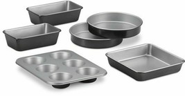 NEW Cuisinart Chef&#39;s Classic 6-Piece Nonstick Stainless Steel Pans Bakeware Set - £30.89 GBP