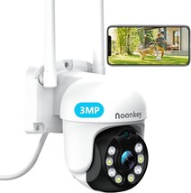 3MP 2K Security Camera Outdoor 360 Waterproof 24 7 Recording Full Color Night Vi - £53.73 GBP