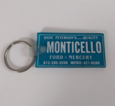 Vintage Blue Monticello Ford Mercury Vinyl Plastic Keychain - $145.09 MXN