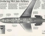 McClain Airlines Poster Finally a Cure for Cabin Fever 1984 Cutaway Firs... - $37.58
