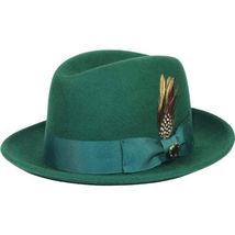 Men Bruno Capelo Hat Australian Wool Crushable Center Dent CHICAGO CH305 Emerald image 2