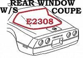 1984-1996 Corvette Weatherstrip Rear Window Coupe USA - £117.29 GBP