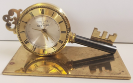The City Of New York Swiza Sheffield Swiss Vtg Key Design Mechanical Alarm Clock - £52.91 GBP
