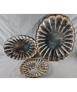 Vintage International Silver Co. Silverplated Set of 3 Scallop Trays w/Box - $19.19 CAD