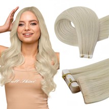 Seamless Injection Tape In Hair Extensions Color Blonde Intact Machine Virgin Hu - $50.99