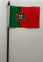 Portugal Desk Flag 4&quot; x 6&quot; Inches - $6.30