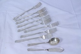 Community Plate Milady Oneida 8 Grille Forks 1 Spoon 1 Butter Knife Lot ... - £22.72 GBP