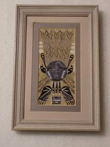 Native American Navajo Son Of The Sun Sand Painting Wood Framed Wall Pic... - $27.23