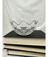 Nachtmann Lead Crystal Accent Bowl Lotus Flower 6&quot; Round Germany Points - $21.51
