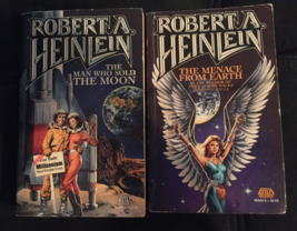 2 Books The Man who sold the world &amp; The Menace from Earth by Robert A Heinlein - £14.23 GBP