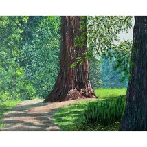 Spring Shadows, 11 x 14 Acrylic on Canvas Panel Nature Landscape Painting by Deb - £126.65 GBP
