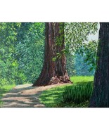 Spring Shadows, 11 x 14 Acrylic on Canvas Panel Nature Landscape Paintin... - £126.22 GBP