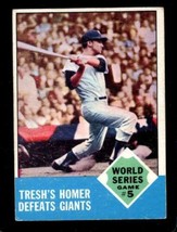 1963 Topps #146 World Series Game 5 Tresh&#39;s Homer Defeats Giants Vg+ *NY5391 - £3.06 GBP