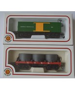 Bachmann HO 34&#39; Old Time freight cars Central Pacific R.R.pair - $428.32 MXN