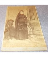 Vintage Cabinet Card Photograph Woman Dressed Formal in Black Savannah G... - $111.15 MXN