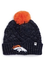 &#39;47 Brand Denver Broncos Womens NFL Fiona Cuff With Pom Knit Beanie BNWTS - £17.11 GBP