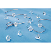 Faceted Clear Acrylic Diamonds with Charm Hole 0.5 Inches - £25.40 GBP