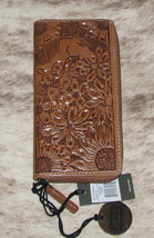 Myra Bag #5364B Hand Tooled Leather 7.5&quot;x4&quot; Wallet~Horse~Card Slots~Insi... - £37.83 GBP