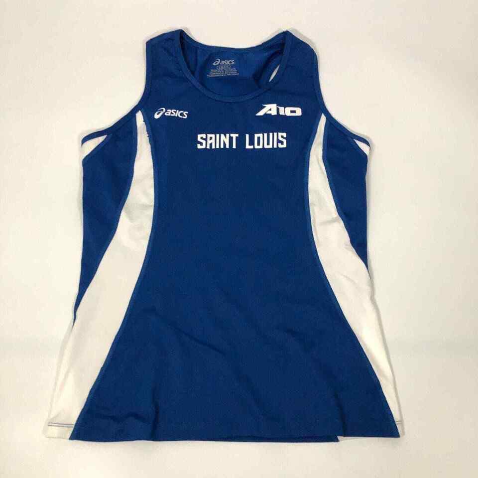 Saint Louis Billikens Womens Shirt Large Blue White Tank Top Asics NCAA Track - $18.98