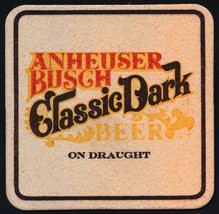 Anheuser Busch Classic Dark Beer Coaster - £3.20 GBP