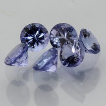 Blue Purple Tanzanite Parcel Six Pieces 4 mm Faceted Round Gemstones 1.95 carat - £68.34 GBP