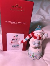 Hallmark 2021 Snowtop Lodge Snowman Snowball Fight Snowden Ornament DAMAGED BOX - £31.59 GBP