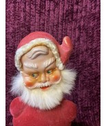 Antique 1930 Western Germany Flocked Bobble Head Santa Elf Box Father Ch... - £72.31 GBP