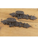 2 Cast Iron LARGE Antique Style FANCY Barn Handle Gate Pull Shed Door Ha... - €25,17 EUR