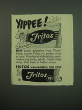 1949 Fritos Corn Chips Ad - Yippee! Say Free-tose - £14.74 GBP