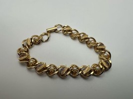 Vintage Goldette Gold Faux Pearl Bracelet 7” X 1cm - £23.73 GBP