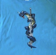Kid&#39;s T Shirt Dragon On A Sword  Youth Child&#39;s Children&#39;s XL Turquoise NWOT NEW  - £7.58 GBP