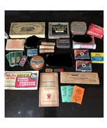 Vtg LOT Of Old Boxes Wethermills ACe Singer Stanford’s Skrip Union Movie... - £68.55 GBP